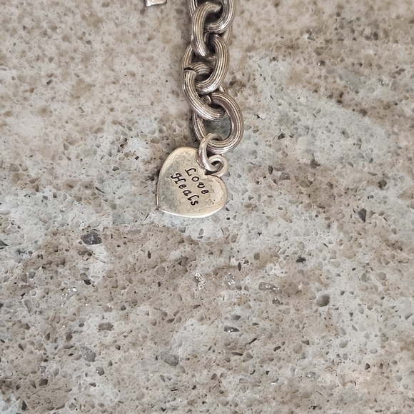 Brighton Power of Pink Chunky Silver Plated Charm Bracelet - Picture 7 of 9